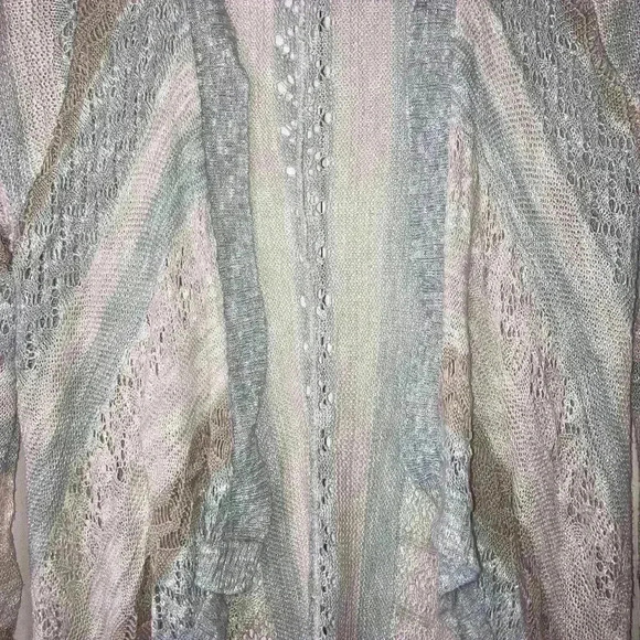 Open Knit Open Face lightweight long cardigan Exc Con size Medium - Picture 4 of 7